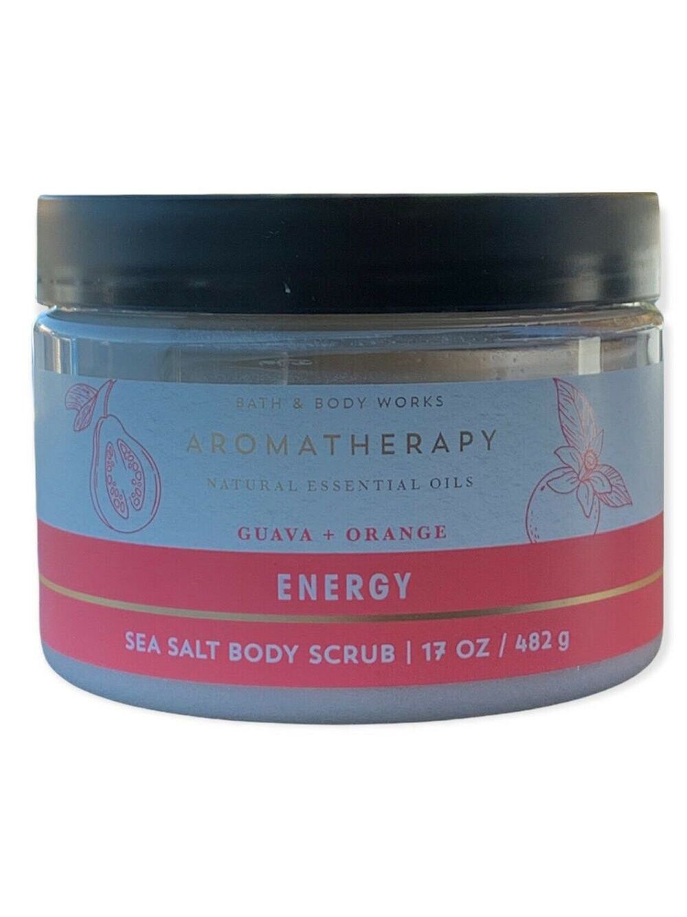 Bath & Body Works Aromatherapy Energy Guava Orange Sea Salt Body Scrub 17 oz Tub